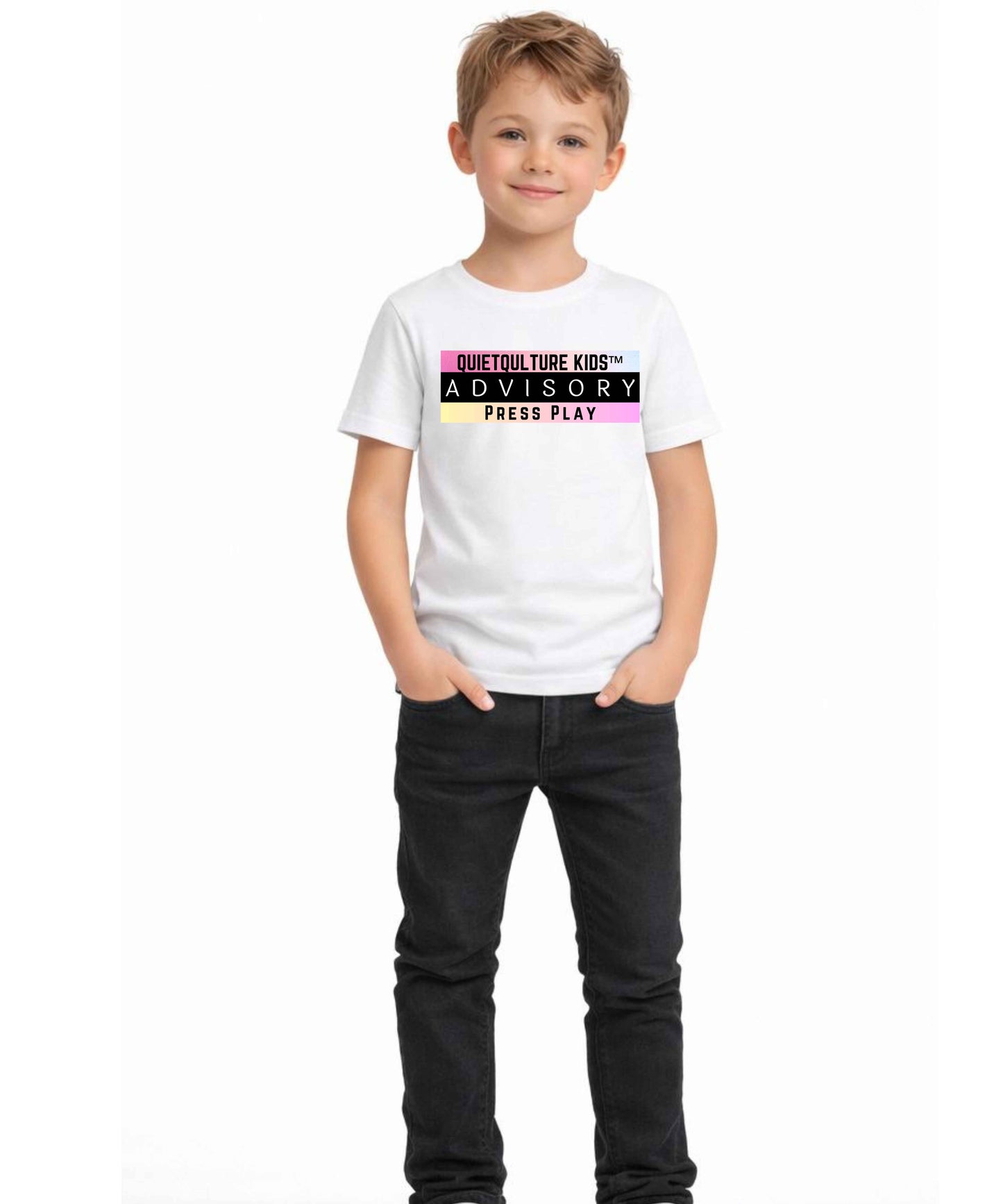 QuietQulture Kids™ Advisory Tee- Press Play Edition